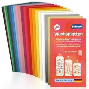Wachsplatten Smowo ® 20 Farben, Verzierwachs zum Basteln