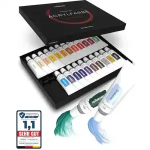 Modellbaufarben LIEBERGE Acrylfarben Set Premium 24 intensive