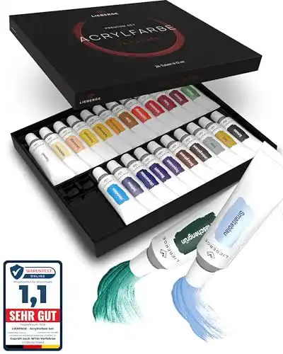 Modellbaufarben LIEBERGE Acrylfarben Set Premium 24 intensive