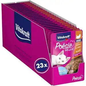 Kitten-Nassfutter Vitakraft Poésie Dél. Junior Pute Sauce 23x 85g