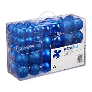 Weihnachtskugeln Relaxdays, 100er Set, matt, glänzend, glitzernd