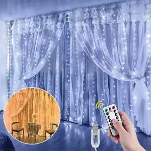 Lichtervorhang Anpro LED USB 3m x 3m,300 LEDs 10 Lichtmodelle