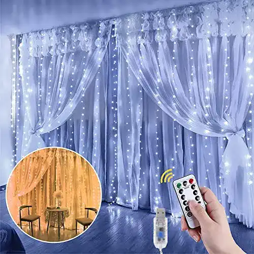 Lichtervorhang Anpro LED USB 3m x 3m,300 LEDs 10 Lichtmodelle