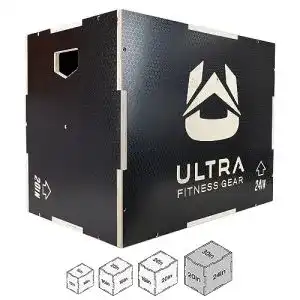 Plyo-Box Ultra Fitness Gear 3-in-1 aus Holz, rutschfest