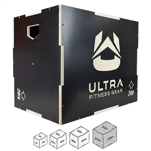 Plyo-Box Ultra Fitness Gear 3-in-1 aus Holz, rutschfest