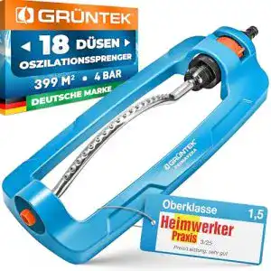 Viereckregner GRÜNTEK Regner Primavera mit Turbo-Motor