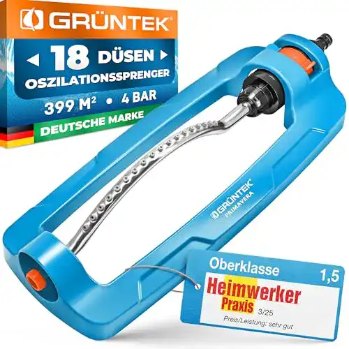 Viereckregner GRÜNTEK Regner Primavera mit Turbo-Motor