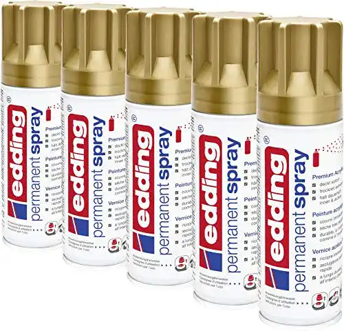 Goldspray edding 5200 Permanent-Spray, reich-gold matt, 5x