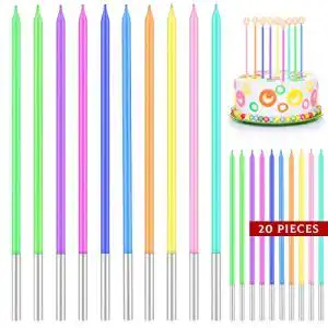 Geburtstagskerzen ZAWTR 20 Stück, Tortendeko Geburtstag