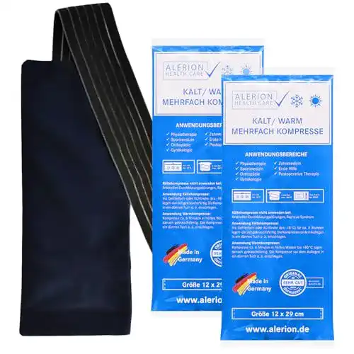 Kühlakku Gel Alerion 4 Stück 12 cm x 29 cm + 2 Premium Vlieshülle
