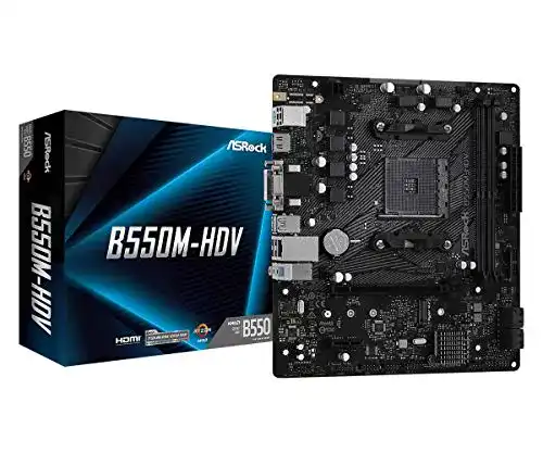 B550-Mainboard ASRock B550M-HDV Mainboard mit AMD AM4
