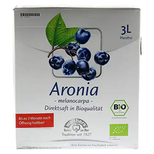Aroniasaft Walther’s Walthers Bio Aronia Muttersaft (Direktsaft), 3 l
