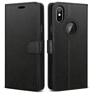 iPhone-X-Lederhülle Vakoo Klapp-Serie Hülle für iPhone X/XS
