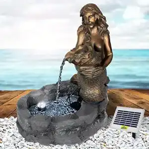 Brunnen AMUR Wasserfall Gartenleuchte Teichpumpe