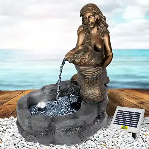 Brunnen AMUR Wasserfall Gartenleuchte Teichpumpe