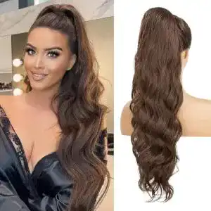 Haarteil YEESHEDO Pferdeschwanz Clip Extensions mit Kordelzug Lang