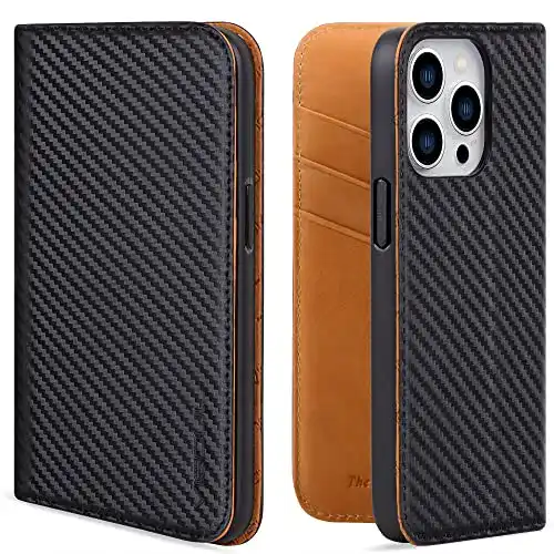 iPhone-14-Pro-Leder-Case VISOUL iPhone 14 Pro, Handyhülle