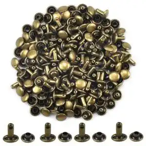 Hohlnieten Chstarina 100 Set Leder Nieten Doppelkappen, 8×8mm