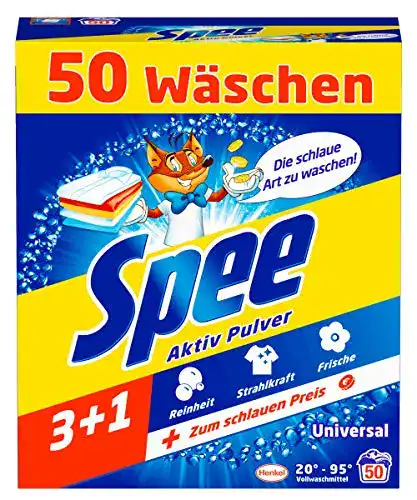 Waschpulver Spee , Aktiv Pulver Universal 3+1, 50 Waschladungen