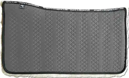 Westernpad Engel Reitsport Lammfell (Square) Stoff grau Fell