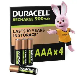AAA-Akku Duracell Rechargeable AAA 900 mAh Micro, 4er Pack