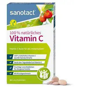 Vitamin-C-Lutschtabletten sanotact, 30 Acerola Lutschtabletten