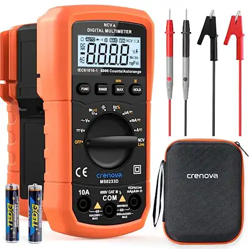 Multimeter Crenova MS8233D Automatisch Digital Tragbar mit LCD