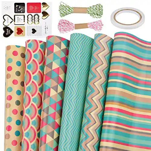 Geschenkpapier Natuce 6pcs Geburtstag 70×50cm