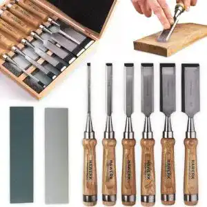 Stechbeitel Hawerk Stemmeisen Set für Holz + Koffer