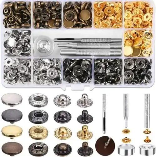Druckknöpfe HAUSPROFI 120 Sets Druckknopf Kupfer Bronze