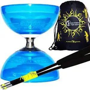 Diabolo Juggle Dream Set Cyclone Quartz (Blau) Freiläufer