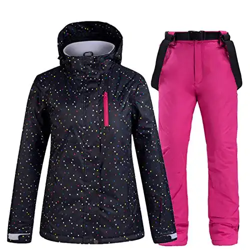 Skianzug Damen SxLingerie Schneeanzug Damen Winter Ski