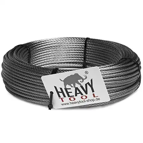 Drahtseil HEAVYTOOL Edelstahl 2mm 7×19 weich/flexibel 5m
