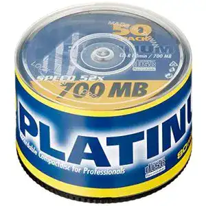 CD-R PLATINUM 700 MB Rohlinge 52x Speed, 80 Min, 50er