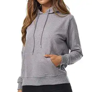 Hoodie Damen Smith & Solo – Kapuzenpullover Frauen Baumwolle Long