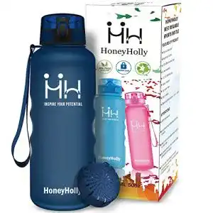 Trinkflasche 1,5 Liter HoneyHolly Sport Trinkflasche Auslaufsicher