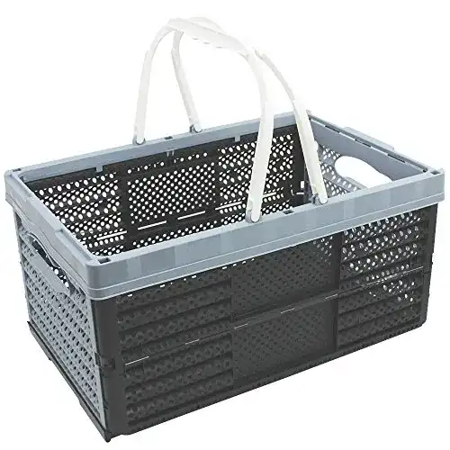 Klappbox com-four ® mit Henkeln 16l – Transportbox mit Griffen