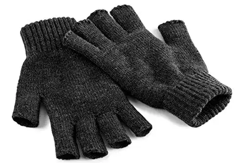 Kurzfingerhandschuhe Beechfield Herren Fingerlose, Anthrazit