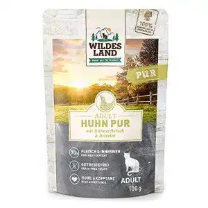 Katzenfutter mit hohem Fleischanteil WILDES LAND, Huhn PUR