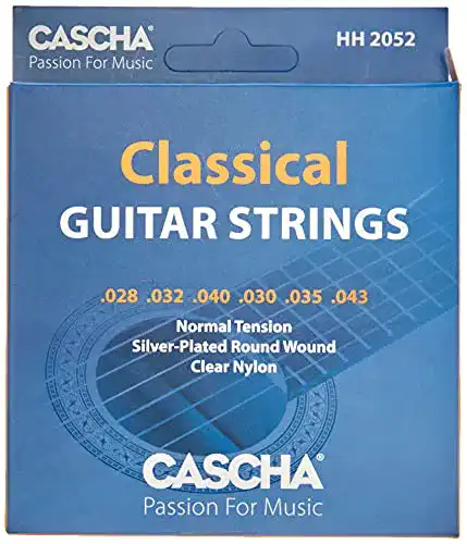 Gitarrensaiten CASCHA Premium Gitarren-Saiten-Set I Nylon-Saiten