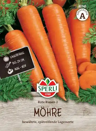 Rübensamen Sperli Premium Möhren Samen Rote Riesen 2