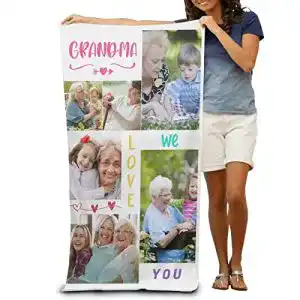 Foto-Handtuch Naispanda Personalisiertes Foto Badetuch