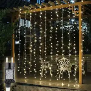 Lichterkette SALCAR LED Lichtervorhang 3x3m IP44 Vorhang