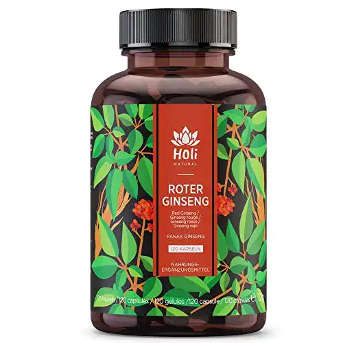 Ginseng-Kapseln Holi Natural® Roter Panax Ginseng Extrakt (10:1)