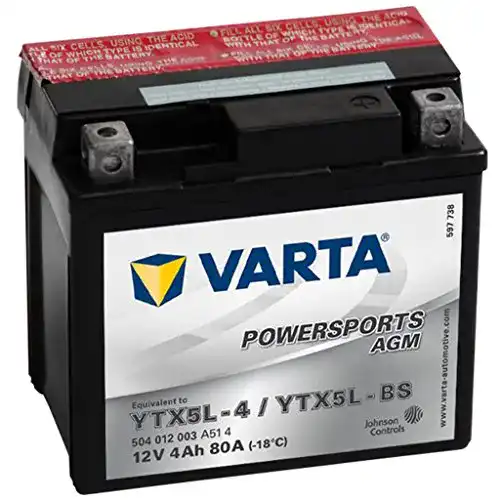 Motorrad-Batterie Varta 58008 504012003A514 Powersports AGM