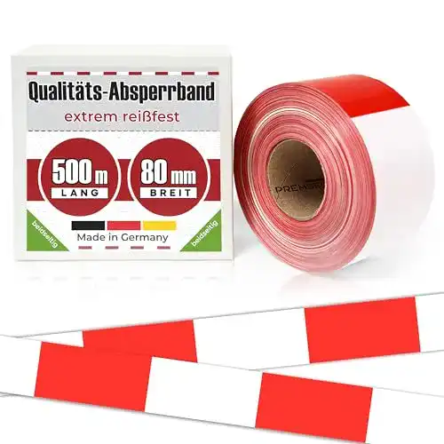 Absperrband 500m PremSecure Flatterband rot weiß Baustelle