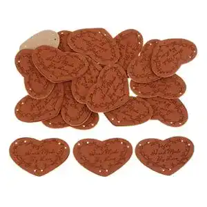 Lederlabel sharprepublic 20pcs Leder Etiketten Label Tags mit Löcher