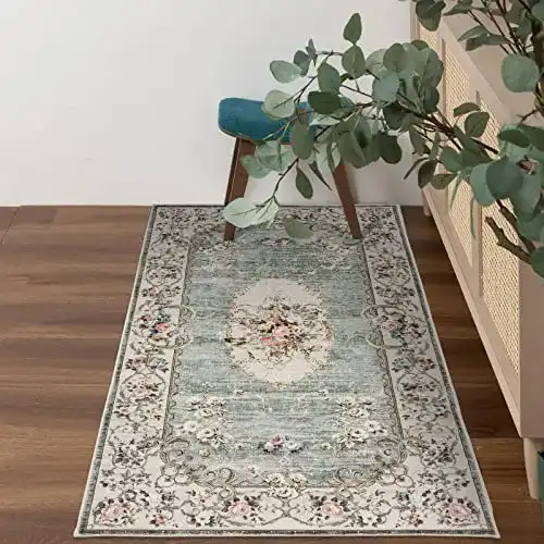 Vintage-Teppich TALETA Greenish Teppich 80x150cm