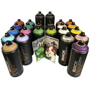 Montana-Spraydosen montana BLACK 400ml 24er Set Sprühdosen