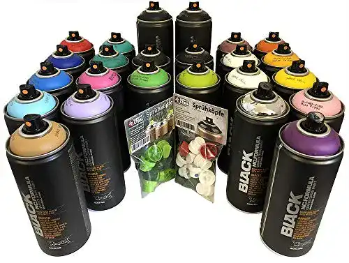 Montana-Spraydosen montana BLACK 400ml 24er Set Sprühdosen